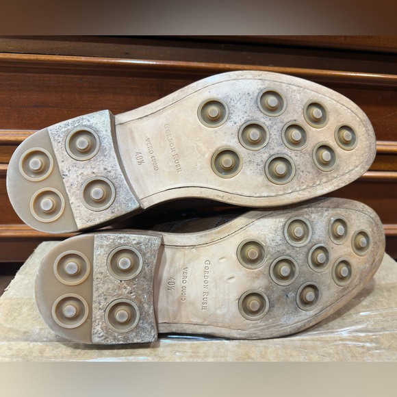 Gordon Rush made In Italy Tan/brown Wingtip Boots Men Size 7 - Picture 5 of 7